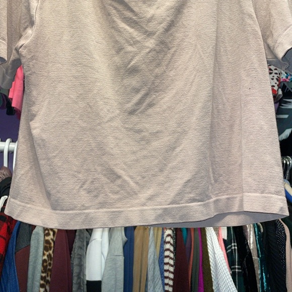 C’est Moi tshirt tan cream color size small crop shirt - Picture 3 of 6